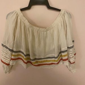 Off the shoulder crop top